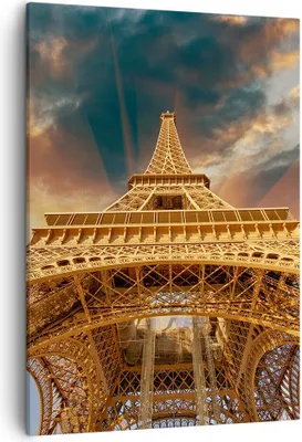 Produktbild von Bild auf Leinwand - Leinwandbild - Einteilig - Eiffle Architektur Paris - 50x70cm - Wand Bild - Wanddeko - Wandbilder - Leinwanddruck - Wanddekoration - Leinwand bilder - Wandbild - PA50x70-2437