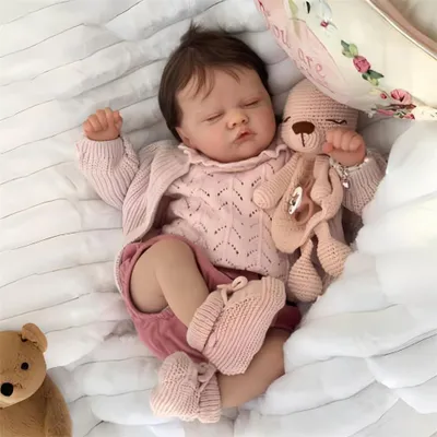 Immagine prodotto di Bambola Reborn realistica - 50 cm, realizzata in silicone morbido