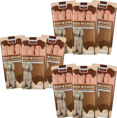 Zdjęcie produktu dla 9 x 100 g łososia – czekolada dla psów DOG CHOC – o specjalnej recepturze – wyłącznie dla psów