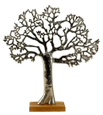 Produktbild von Dekoration Baum des Lebens - Baum des Lebens - Aluminium/Holz - 31 x 34 cm