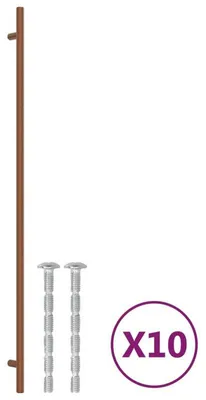 Imagen del producto de Tiradores para armarios, fabricados con acero resistente, acabado en bronce elegante, color marrón