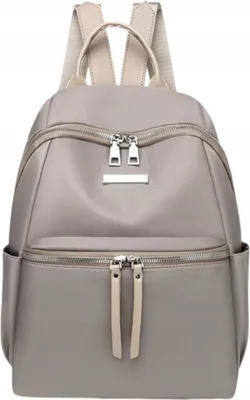 Produktbild von EDIBAZZAR | Wasserdichter grauer Damenrucksack für Schule, Arbeit, geräumig, urban, 2-in-1, modisch