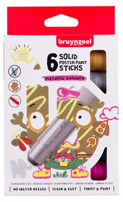 Immagine prodotto di Bruynzeel - Plakkaat - Bastoncini di vernice Bruynzeel 6 colori Metallick | Set 6 pezzi