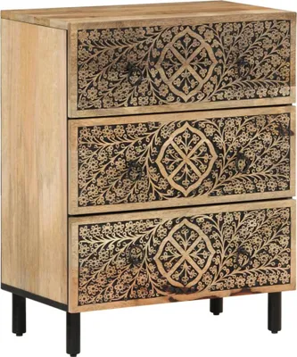 Produktbild von vidaXL Beistellschränke 2 Stk. 60x33x75 cm Massivholz Mango