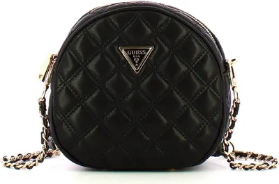 Produktbild von Guess Giully Circle Bag Gesteppt Tasche in Schwarz für Damen – 17 x 8 x 17 CM / Black