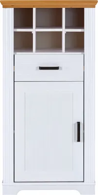 Produktbild von Inter Link Maluno Kommode Massivholz Kiefer Weiß/Oak Colori