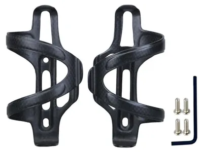 Produktbild von Flaschenhalter ultraleicht - Flaschenhalter Mountainbike/Rennrad - Kohlenstofffaser - Stark/Korrosionsbeständig - Einfach zu installieren - Nur 23 g - Trinkflaschenhalter