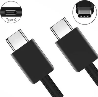 Obrázek produktu pro Černý nabíjecí kabel USB-C na USB-C pro Samsung Galaxy S22, S22+