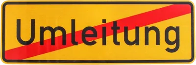 Produktbild von ORIGINAL RA2 Verkehrszeichen Nr. 457.2 Ende der Umleitung 350 x 1050 mm StVO RAL RSA-21 Verkehrsschild Schild Straßenschild Schilder Baustellenschild