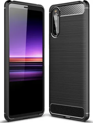 Produktbild von Mobigear Brushed Slim  Sony Xperia 10 II Hülle Flexibles TPU Backcover - Schwarz