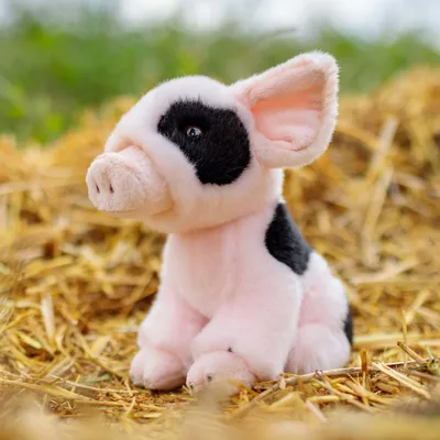 Immagine prodotto di Animigos maialino di peluche in nero e rosa