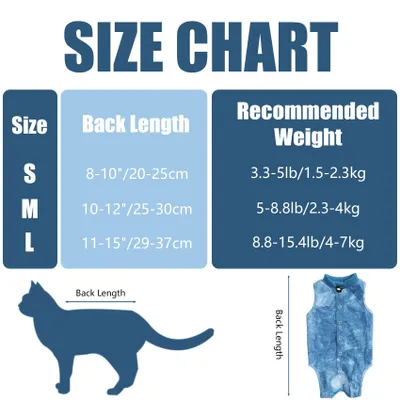 Productafbeelding van Kattenpak na operatie, voor vrouwtjeskatten, verkrijgbaar in verschillende maten, geschikt voor katten en kittens