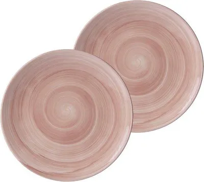 Produktbild von Keramik-Teller-Set 2-teilig 21,5 cm Braun spülmaschinenfest