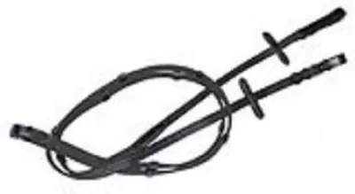 Productafbeelding van Riem Beugel - Paard Riem - Paardrijden Ondersteuning - Met Leren Tips - 280 cm Lang - Zwart