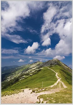 Produktbild von Wallario Wandbild Alpenluft, Größe: 70,30 x 100,30 cm, Poster mit weißem Kunststoffrahmen
