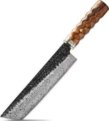 Produktbild von Damast Küchenmesser Kenichi Nakiri - Hochwertiges Kochmesser aus VG-10 Stahl KP37348