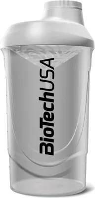 Image de Flacon mélangeur, 600ml, BIOTECH USA "Wave Shaker", transparent