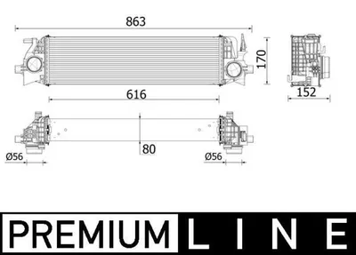 Produktbild von MAHLE CI 554 000P Turbokühler x