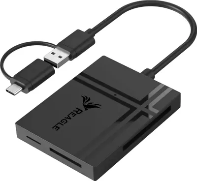 Obrázok produktu pre REAGLE Čítačka kariet TF SD MS CF XD MicroSD 5 v 1 USB-C OTG 5 Gb/s adaptér