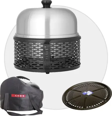 Produktbild von Cobb Pro Black Holzkohlegrill, 4,5kg, bis 300 °C, Ø26 cm inkl. Grillplatte CO102