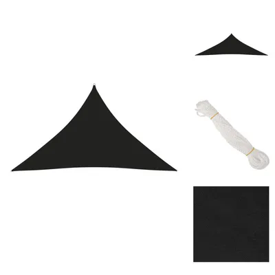 Image de vidaXL, voile d'ombrage triangulaire en tissu Oxford, 3x3x4,24 m, noir - Parasols et protections solaires