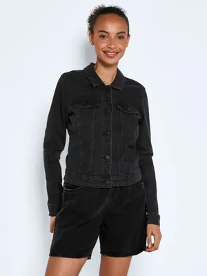 Produktbild von Noisy May Jeansjacke Damen NMDebra Black Wash Denim Jacket schwarz M