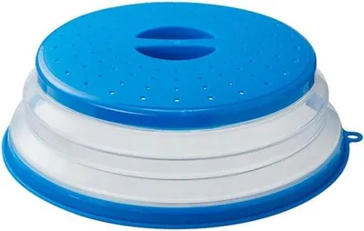 Produktbild von Famanu Mikrowellenabdeckung faltbar 26 cm - Blau
