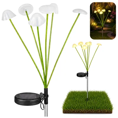 Obrázok produktu pre Solárna záhradná lampa Dekoratívne hríby teplé LED svetlo 70 cm