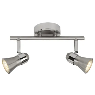 Produktbild von BRILLIANT Spotrohr Sanny | 2-flammiger Deckenstrahler | Metall | eisen/chrom | Köpfe schwenkbar | 2x GU10 max. 7 W