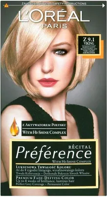 Produktbild von Farba do włosów L'Oréal Paris Preference 9.1 Zimny Blond Popielaty