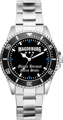 Produktbild von KIESENBERG Herrenuhr Armbanduhr Magdeburg Geschenk Fan Artikel Zubehör Fanartikel Analog Quartz Uhr 2326
