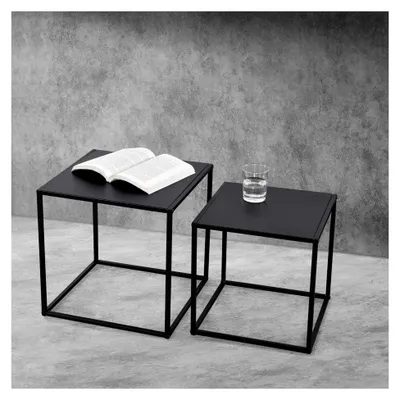 Produktbild von Beistelltisch Set Morsum 2er Set quadratische Couchtische