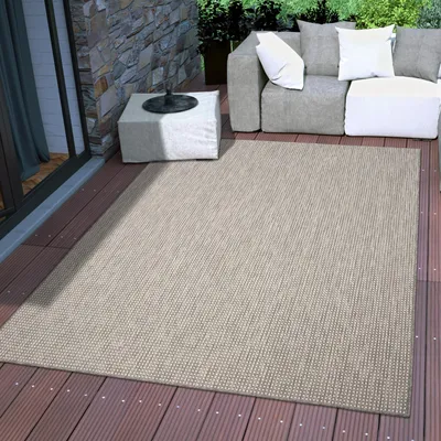 Produktbild von TT Home In-& Outdoorteppich Wetterfest Terrasse Meliert Modern Unifarben Ethno Design Größe 240x340 cm