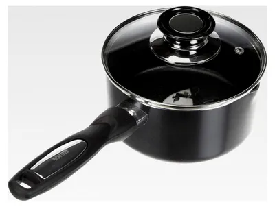 Produktbild von Antihaft-Stielkasserolle mit Glasdeckel 16 cm für Induktion