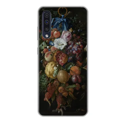 Produktbild von MuchoWow® Handyhülle Schutzhülle Hülle für Samsung Galaxy A50 Früchte und Blumen - Gemälde von Jan Davidsz. de Heem Silikon Softcase Handy Hülle - Mobiltelefonhülle