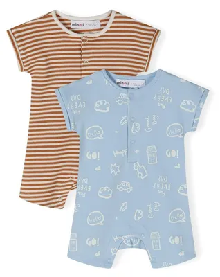 Produktbild von Minoti Overall Baumwolle 2er Pack Blau Gr. 56 für Jungen