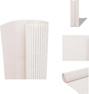 Produktbild von vidaXL Gartenzaun Doppelseitig 90×500 cm Weiß -  Zaunfelder