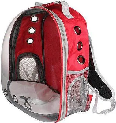 Obrázok produktu pre Petbag Transparent batoh pre miláčikov červená, 1 ks