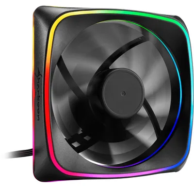 Produktbild von Sharkoon RGB SHARK Lights, Ventilator, 12 cm, 1000 RPM, 56 m³/h, Schwarz
