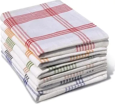 Produktbild von Küchenhandtücher 6er Pack, 100% Baumwolle, 50 x 70 cm, Multicolore Kariert