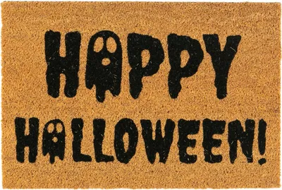 Produktbild von Nicola Spring Halloween Kokosfaser-Fußmatte – 60 x 40 cm – Geist