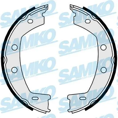 Produktbild von SAMKO 89950 Handbremsbeläge für LAND ROVER Freelander 2 SUV (L359) Handbremse 190mm