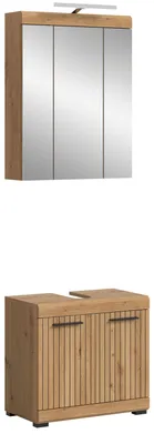 Produktbild von xonox.home Badkombination Scout Artisan Eiche Nachbildung B/H/T: 60x191x34 cm