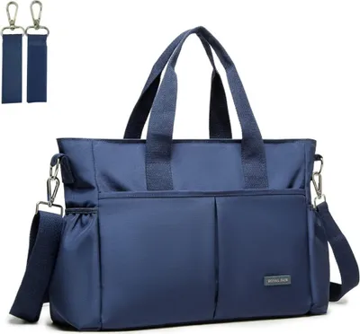 Immagine prodotto di ROYALFAIR Borsa fasciatoio piccola 42x33x18 CM Messenger con borsa isolante, blu zaffiro, ideale per i viaggi.