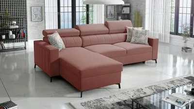 Produktbild von Ecksofa Beth I Mini mit Schlaffunktion und Stauraum für Bettzeug für das Moderne Wohnzimmer