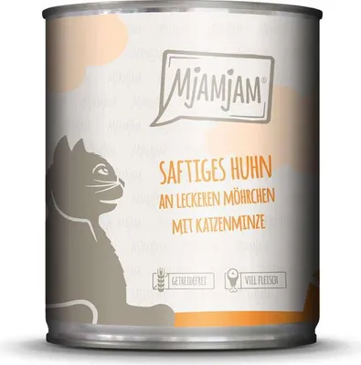 Produktbild von MjAMjAM saftiges Huhn an leckeren Möhrchen, Adult, Karotte, Huhn, 800 g
