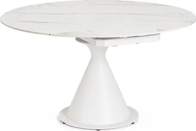 Produktbild von Tisch Jonni 85-135 x 85 x 75 cm Stahl Weiß