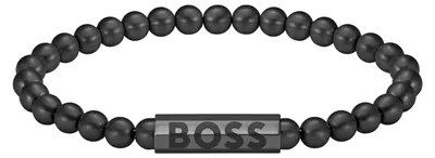 Productafbeelding van Zwarte armband met parelmoer details, modelnummer 1580659 - Lengte: 19 cm