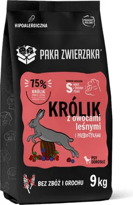 Zdjęcie produktu dla Paka Zwierzaka SEVENTH HEAVEN Królik z owocami leśnymi ''S'' 9kg SUPERPREMIUM pozbawiona zbóż, grochu, kukurydzy, soi, konserwantów i barwników