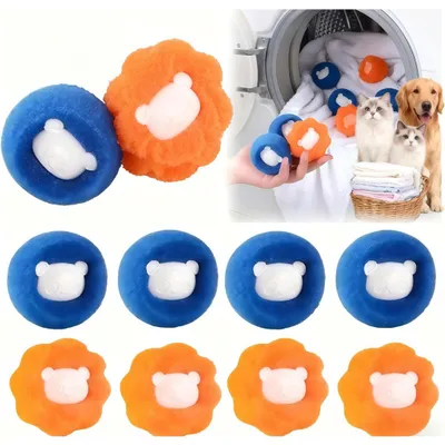Produktbild von 10 Stück Waschbälle Waschmaschine l Wäschebälle Tierhaarentferner für Hunde Katzen Fell Fussel entfernen sauber Wäscheball wiederverwendbar